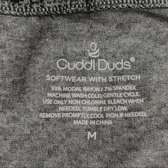 CUDDL DUDS Black & Grey Cowl Neck Tunic M - Picture 7 of 8
